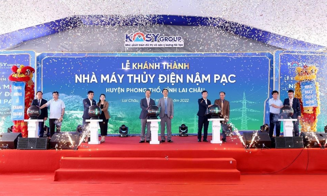 Nghi thức khánh thành nhà máy Thuỷ điện Nậm Pạc..