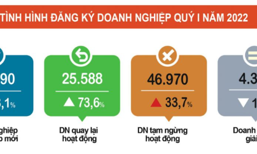 Kỳ vọng kinh doanh quý 2/2022 tốt hơn, số doanh nghiệp thành lập mới và tái hoạt động tăng “thẳng đứng”