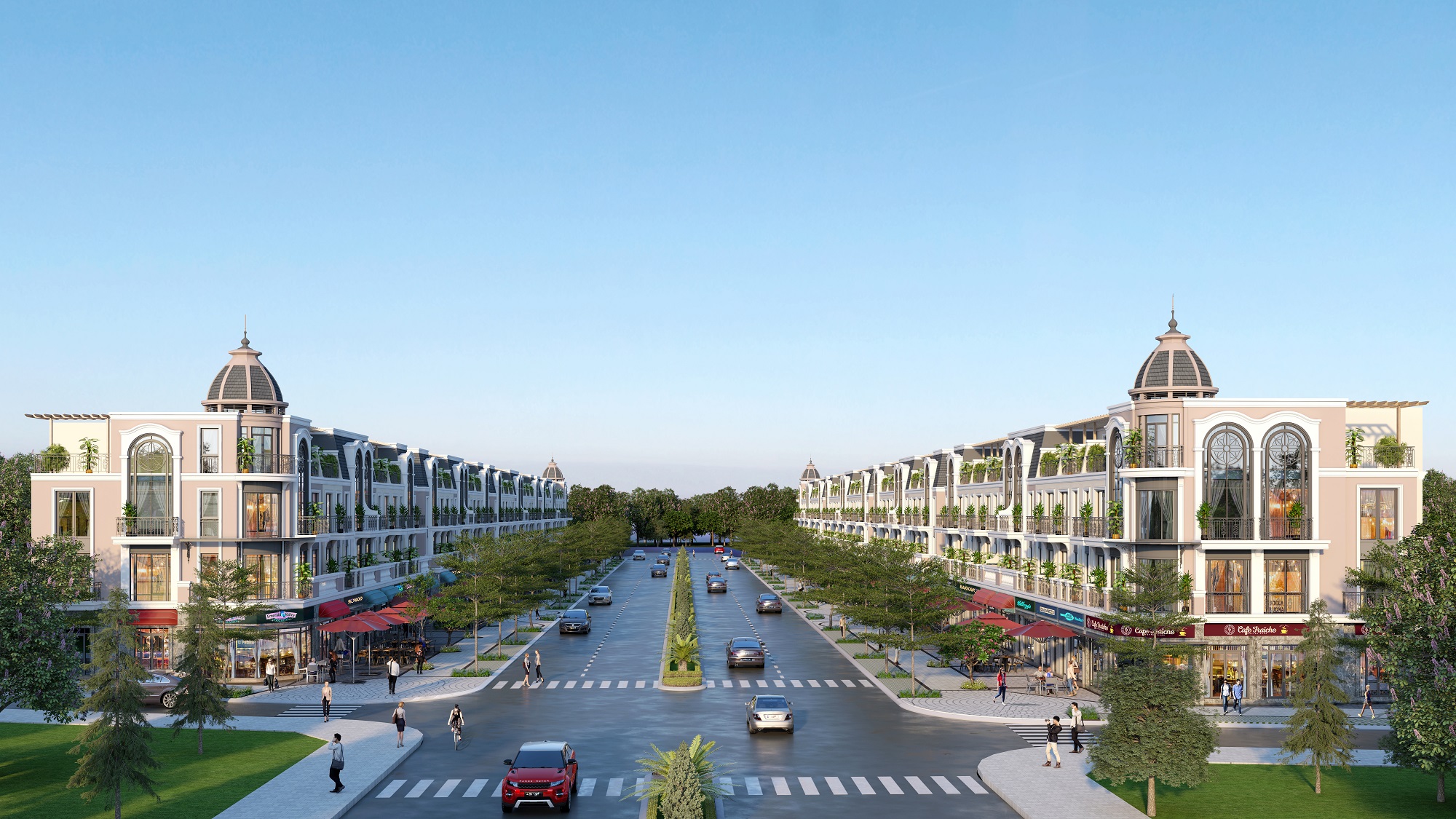 Phối cảnh đại lộ thương mại trung tâm Imperia Grand Plaza Đức Hòa tại thị trấn Hậu Nghĩa huyện Đức Hòa (Long An).