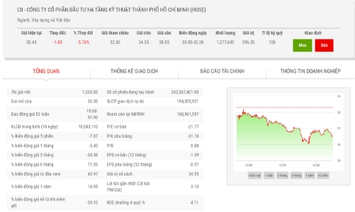 CII: giải trình nguyên nhân và phương án khắc phục tình trạng cảnh báo