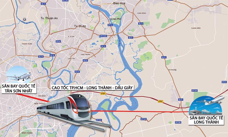 Theo tính toán, tuyến đường sắt Biên Hòa – Vũng Tàu và đường sắt nhẹ Thủ Thiêm – cảng hàng không quốc tế Long Thành có tổng mức đầu tư dự kiến khoảng 90.500 tỷ đồng. 