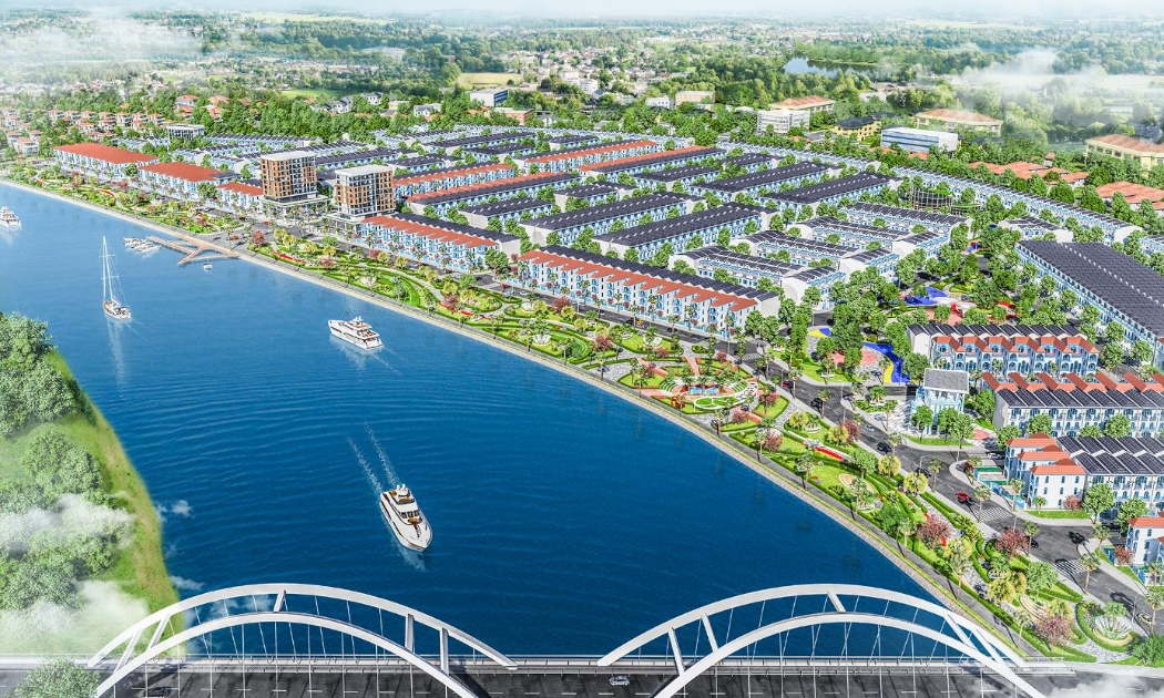 Dự án khu đô thị Mallorca River City nằm sát cầu Bãi Rồng 2.