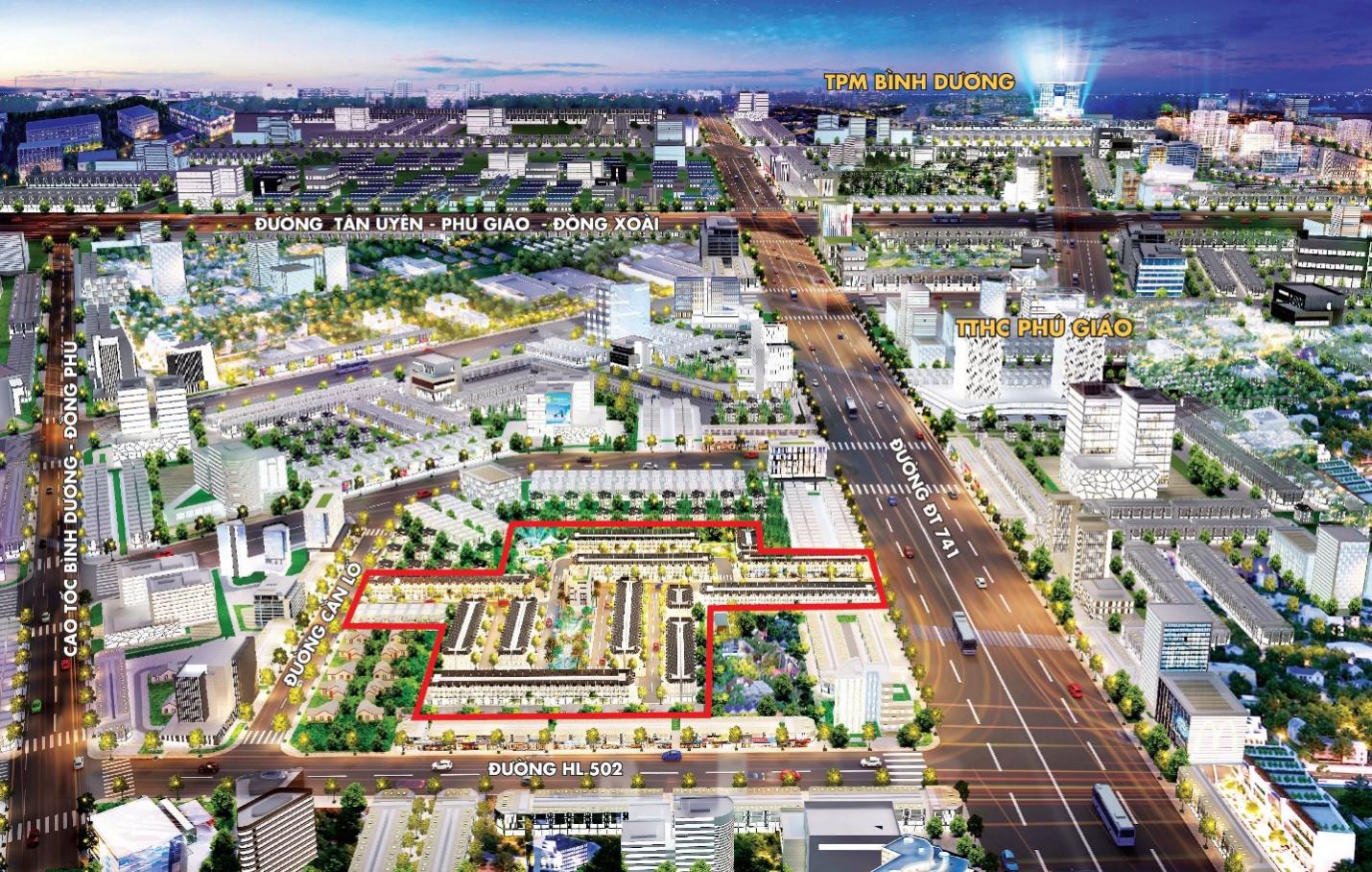 Phối cảnh dự &aacute;n 5F Stella giữa trung t&acirc;m ph&aacute;t triển sầm uất của Ph&uacute; Gi&aacute;o.