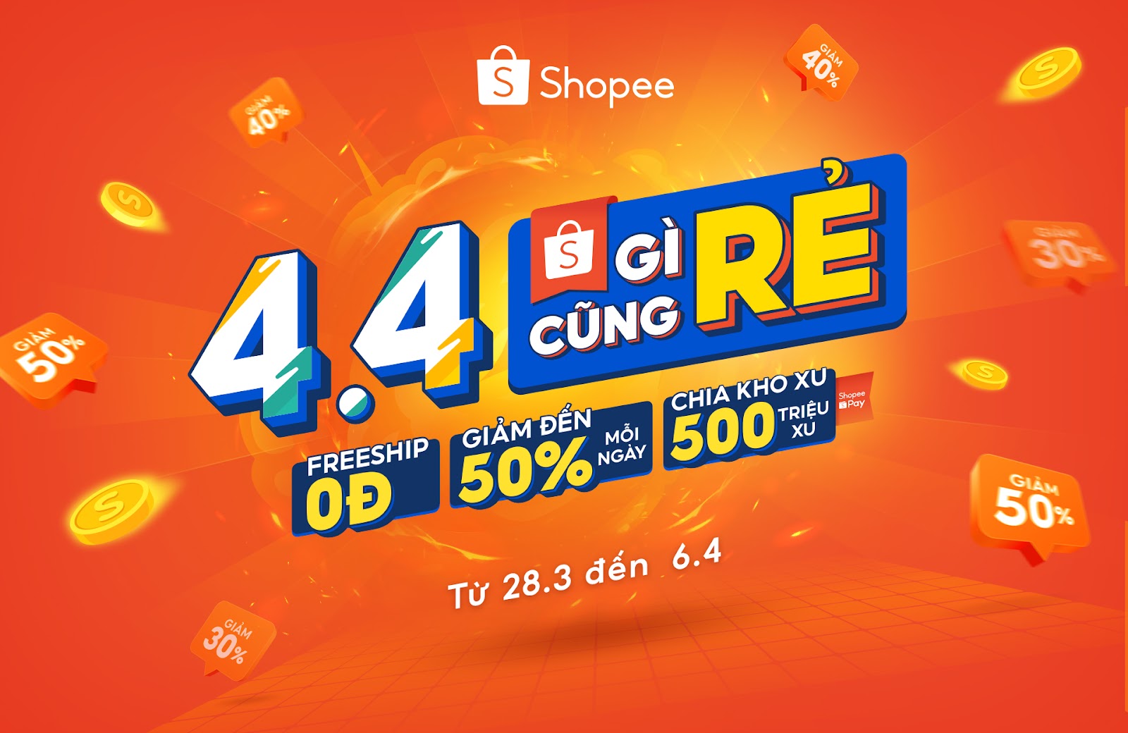 Với hàng loạt các ưu đãi hấp dẫn, 4/4 gì cũng rẻ trở thành “thỏi nam châm” thu hút đông đảo người dùng đến với sàn thương mại điện tử Shopee trong những ngày đầu tháng 4.
