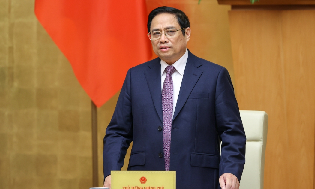 Thủ tướng Phạm Minh Chính chủ trì phiên họp Chính phủ thường kỳ tháng 3/2022 - Ảnh: VGP