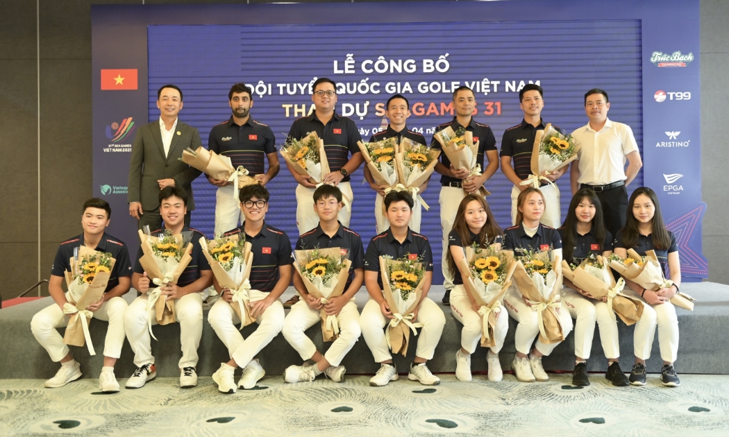 Các thành viên đội tuyển Golf Quốc gia tham dự Seagame 31