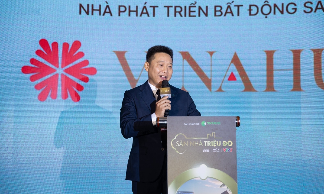 Ông Nguyễn Đình Ngôn - Chủ tịch Hội đồng Quản trị Vinahud phát biểu tại sự kiện.