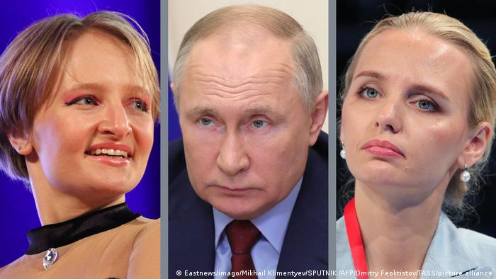 Tổng thống Nga Vladimir Putin và hai con gái.