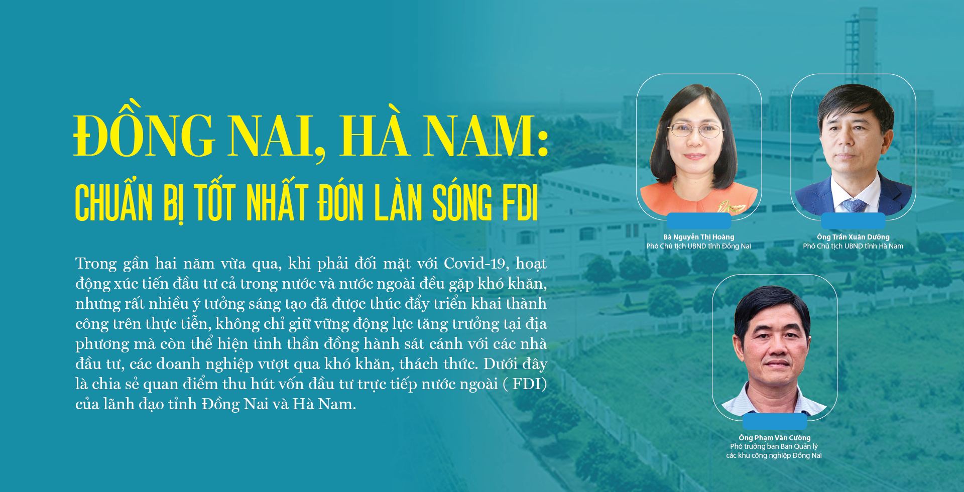 Hà Nam, Đồng Nai là hai địa phương thu hút FDI khá tốt ngay trong thời gian đại dịch diễn ra 