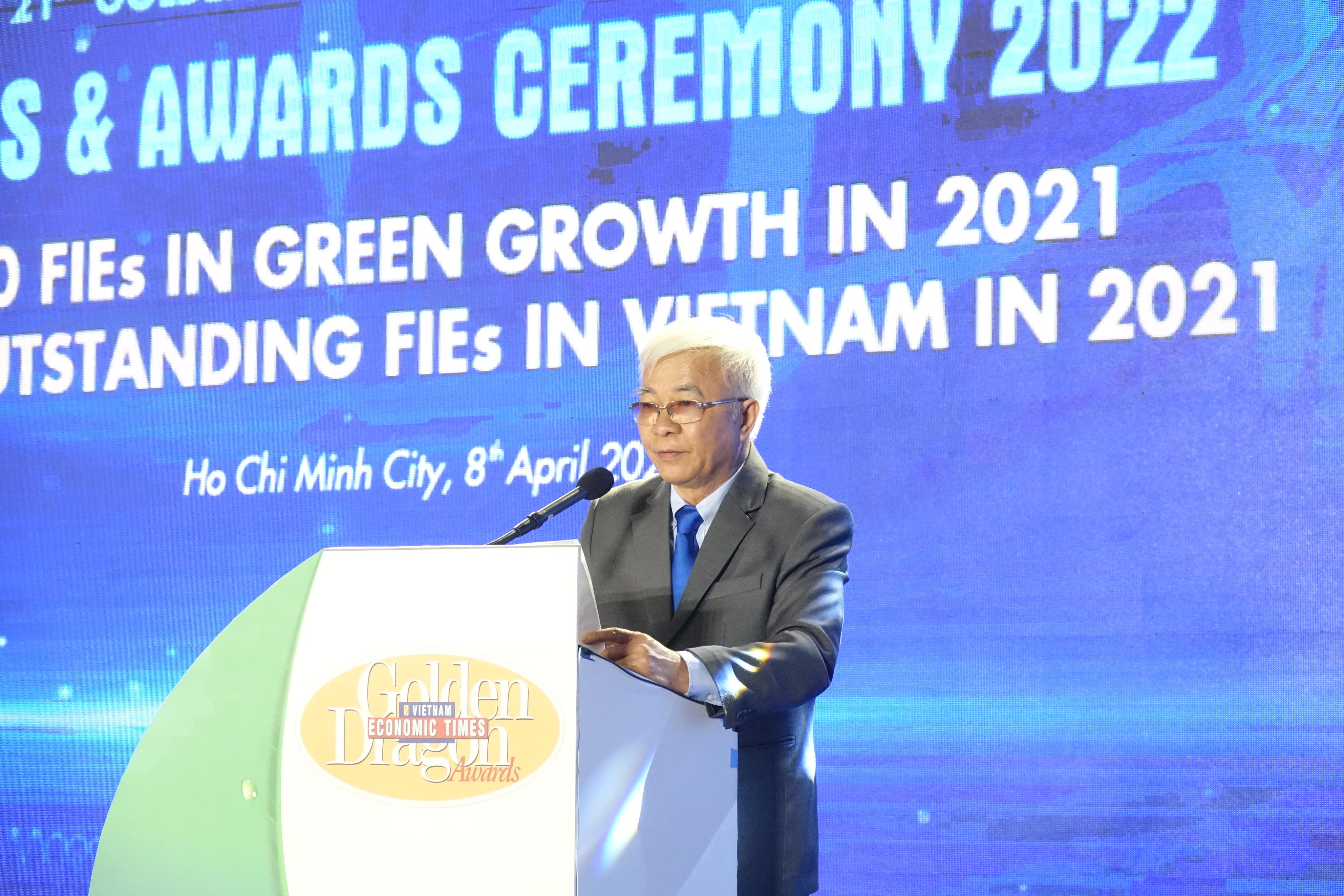 TS. Chử Văn L&acirc;m, Tổng bi&ecirc;n tập Tạp ch&iacute; Kinh tế Việt Nam&nbsp;ph&aacute;t biểu tại Lễ vinh danh c&aacute;c doanh nghiệp FDI ti&ecirc;u biểu năm 2022..