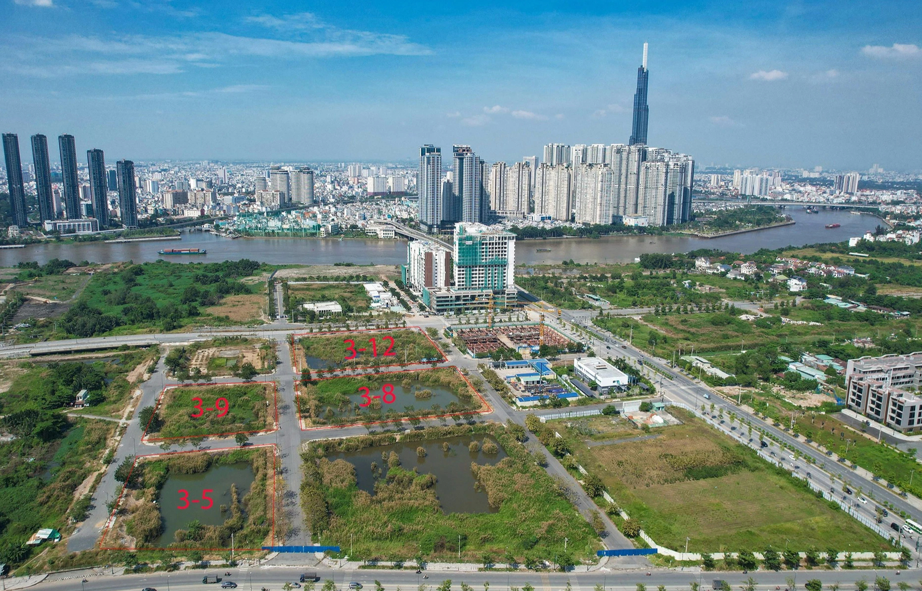 Bốn lô đất đấu giá cao ngất ngưởng vào cuối năm 2021 tại Khu đô thị mới Thủ Thiêm, TP.HCM.