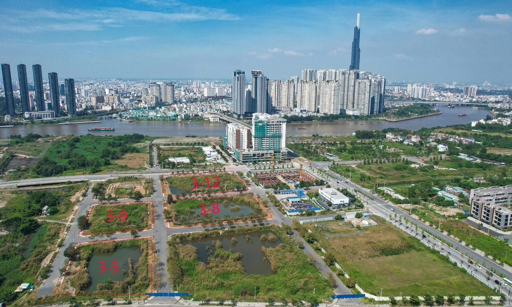 Bốn lô đất đấu giá cao ngất ngưởng vào cuối năm 2021 tại Khu đô thị mới Thủ Thiêm, TP.HCM.
