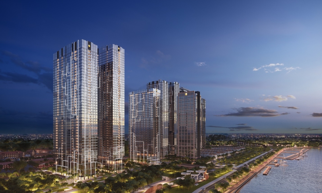 Khu phức hợp bất động sản hàng hiệu Grand Marina, Saigon ven sông Sài Gòn. Ảnh: Masterise Homes.
