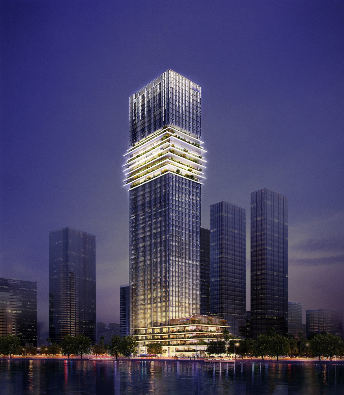 The Sun Tower trong khu phức hợp bất động sản hàng hiệu Grand Marina, Saigon. Ảnh: Masterise Homes.