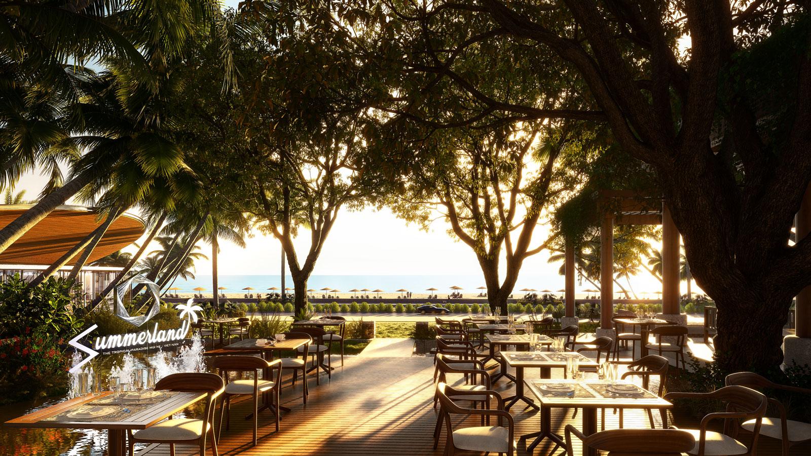 Kh&ocirc;ng gian ngắm ho&agrave;ng h&ocirc;n tuyệt đẹp tại Mũi N&eacute; Summerland.