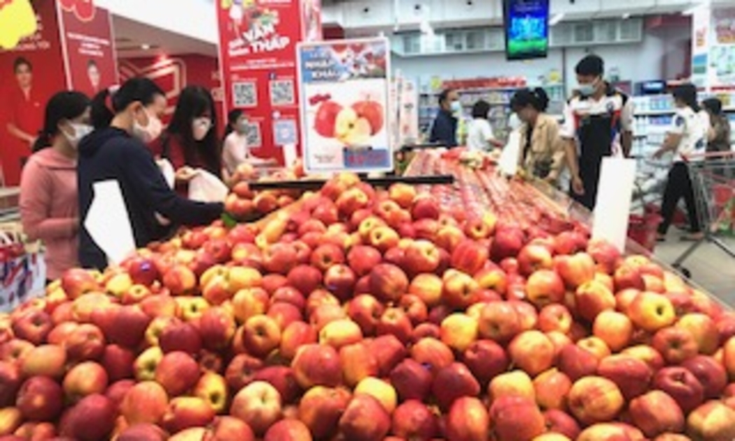 Sản phẩm OCOP được bày bán tại siêu thị.