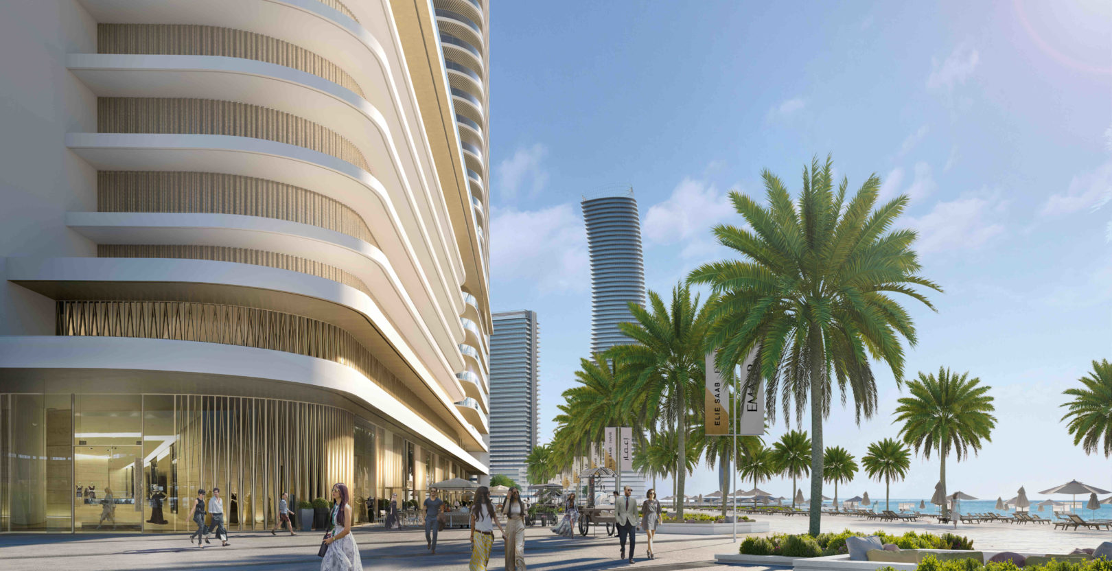 Tầm nhìn toàn cảnh từ căn hộ Grand Bleu Tower tại Dubai. Ảnh: Emaar Properties.
