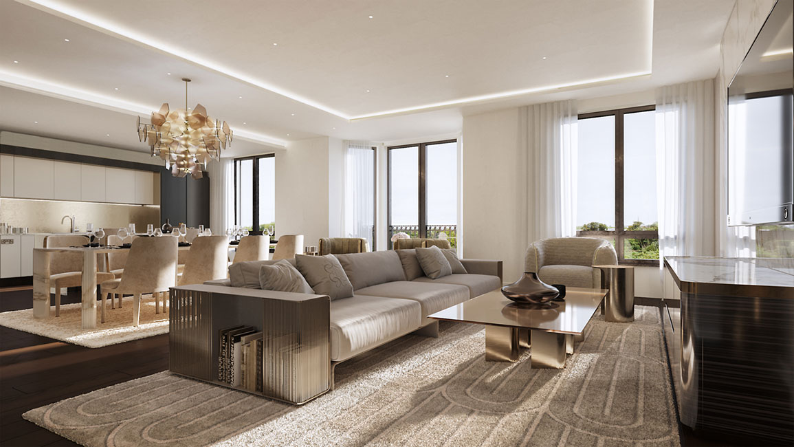 Phối cảnh dự án Elie Saab Residences Hyde Park. Ảnh: Elie Saab.