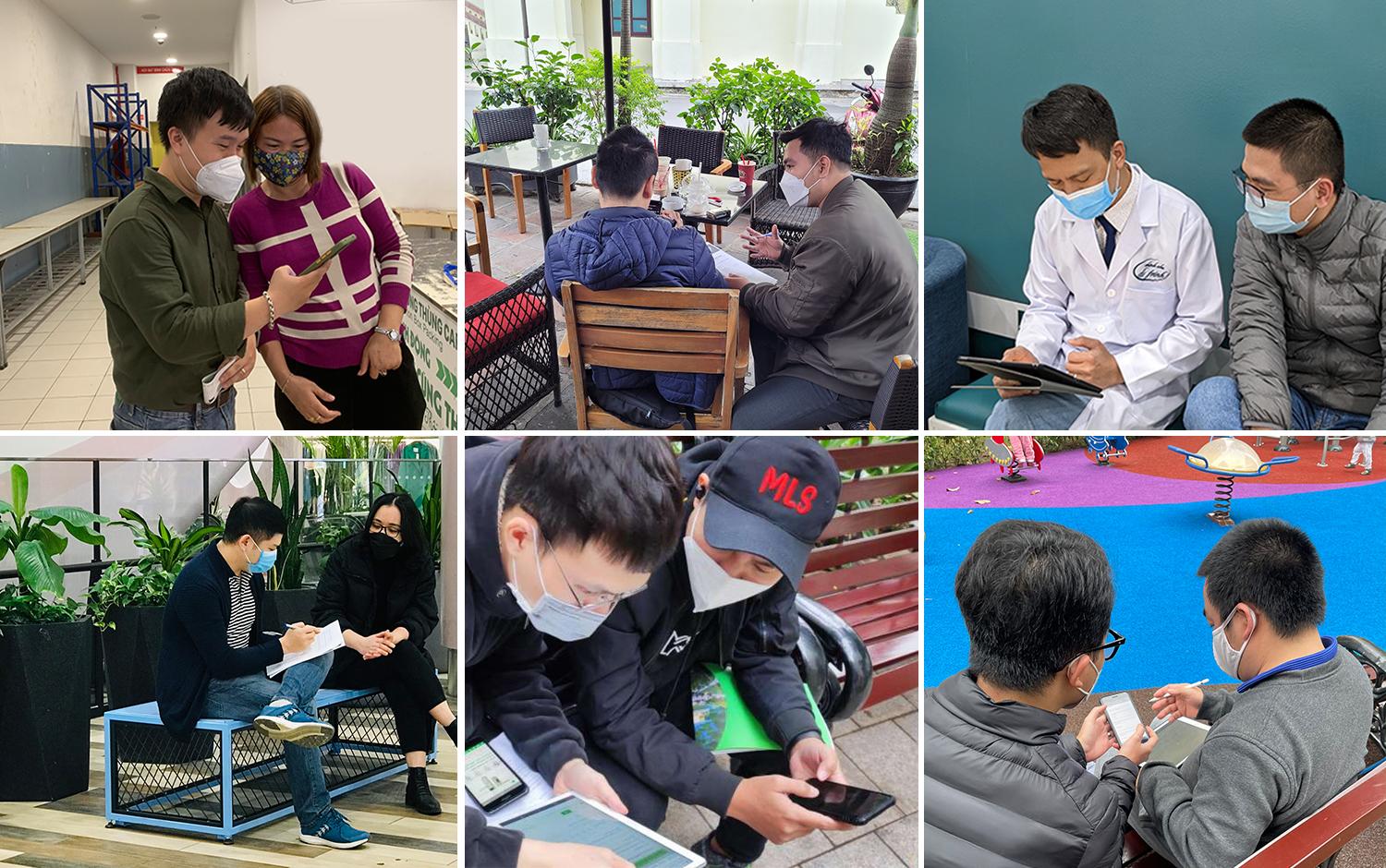 Nh&acirc;n sự của Lumi trực tiếp khảo s&aacute;t người d&ugrave;ng.