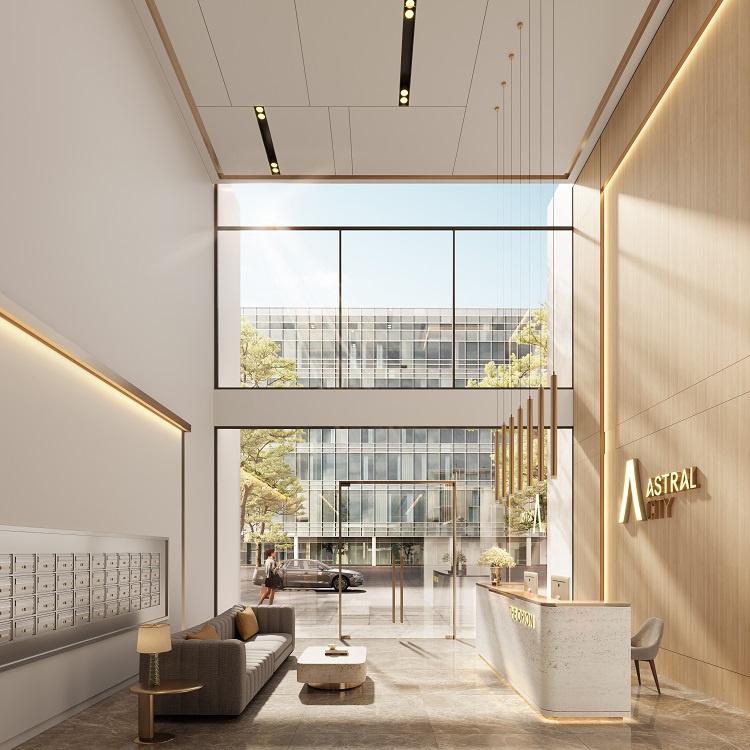 Đặc quyền sảnh đ&oacute;n ri&ecirc;ng, sang trọng n&acirc;ng tầm đẳng cấp kh&ocirc;ng gian căn hộ thương mại đa năng.