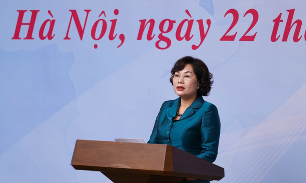 Thống đốc Ngân hàng Nhà nước Nguyễn Thị Hồng chia sẻ tại hội nghị
