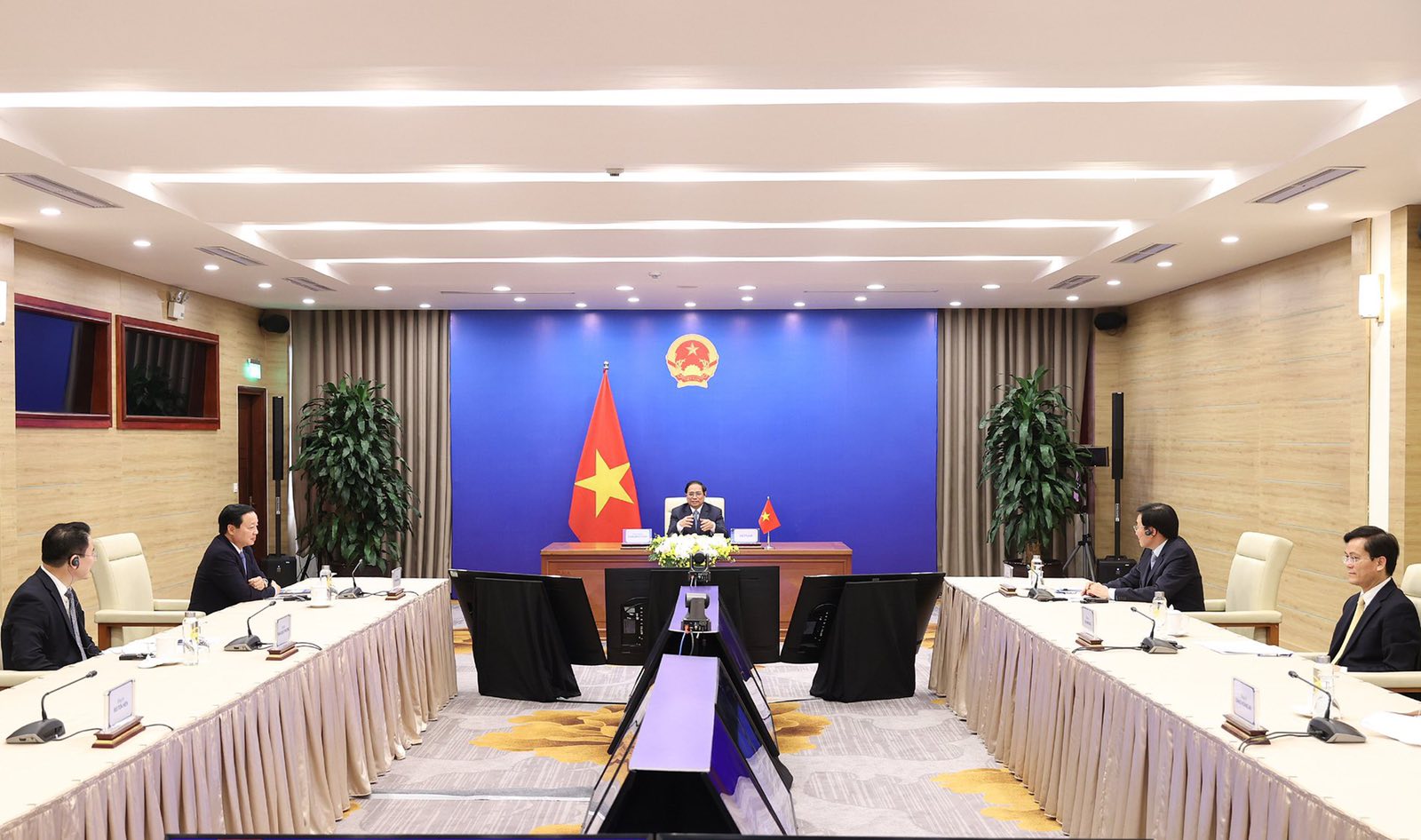 Hội nghị được tổ chức theo hình thức trực tuyến - Ảnh: Bộ Ngoại giao