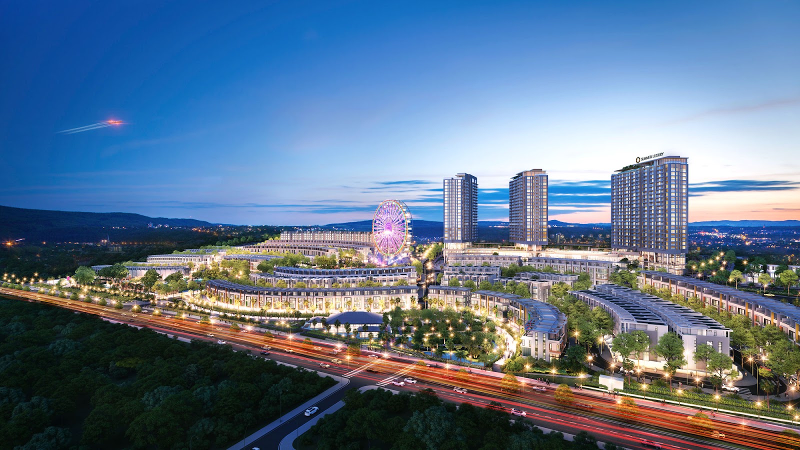 Phối cảnh tổ hợp đô thị - giải trí Mũi Né Summerland, nơi sẽ diễn ra đại nhạc hội Summer Festival 2022 .