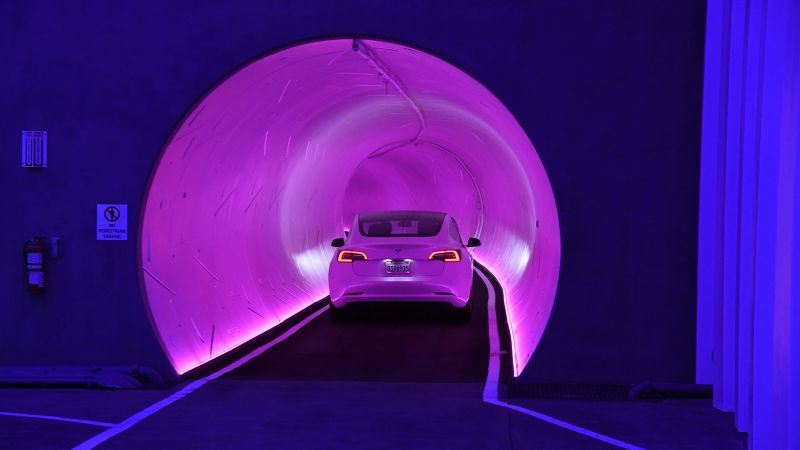 Một đường hầm Loop do The Boring Company xây dựng - Ảnh: TechCrunch.