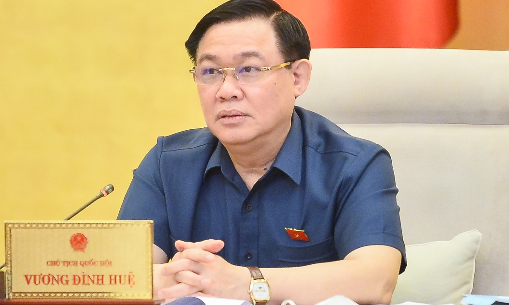 Chủ tịch Quốc hội Vương Đình Huệ tại phiên họp - Ảnh: Quochoi.vn