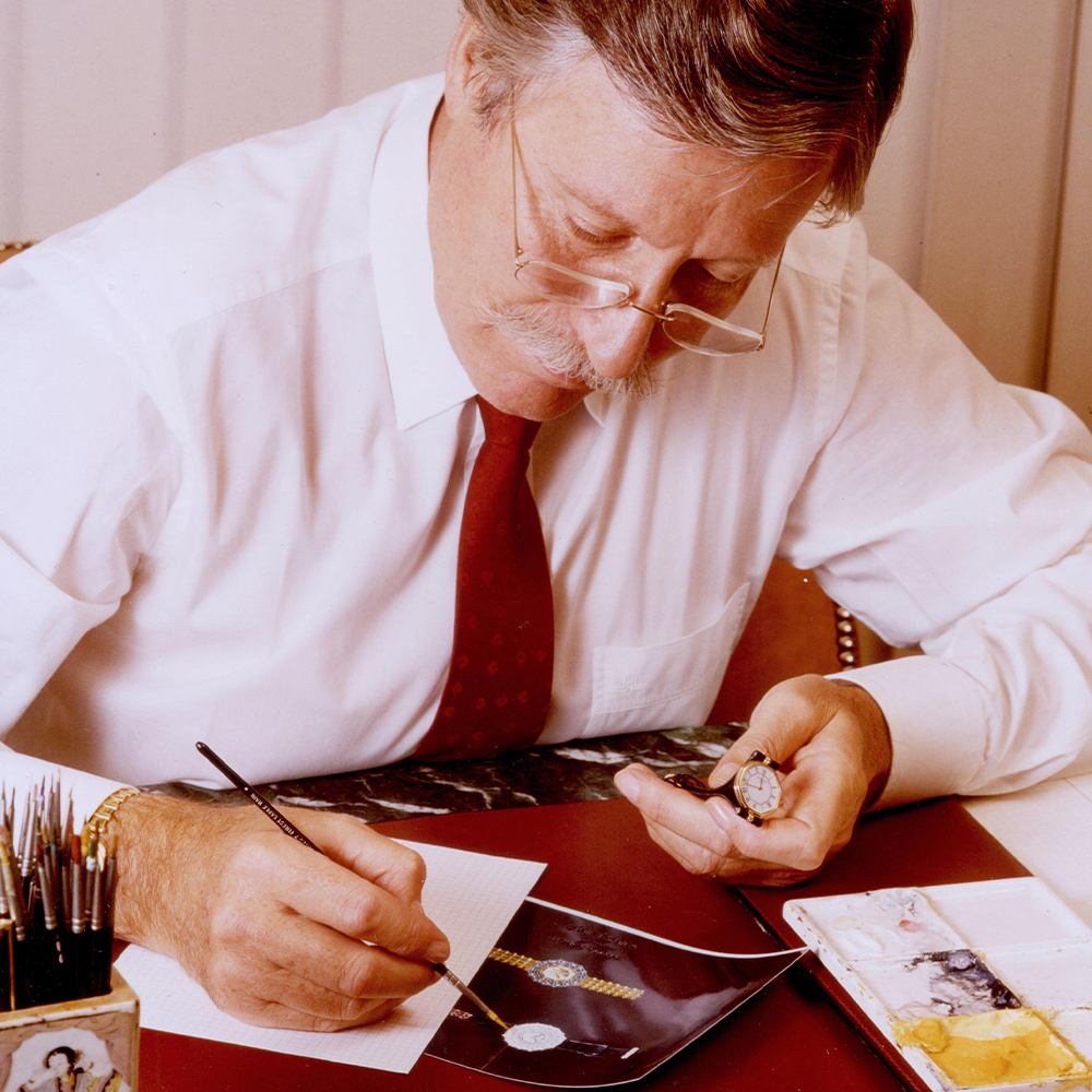 Nh&agrave; thiết kế đồng hồ nổi tiếng G&eacute;rald Genta l&uacute;c sinh thời.