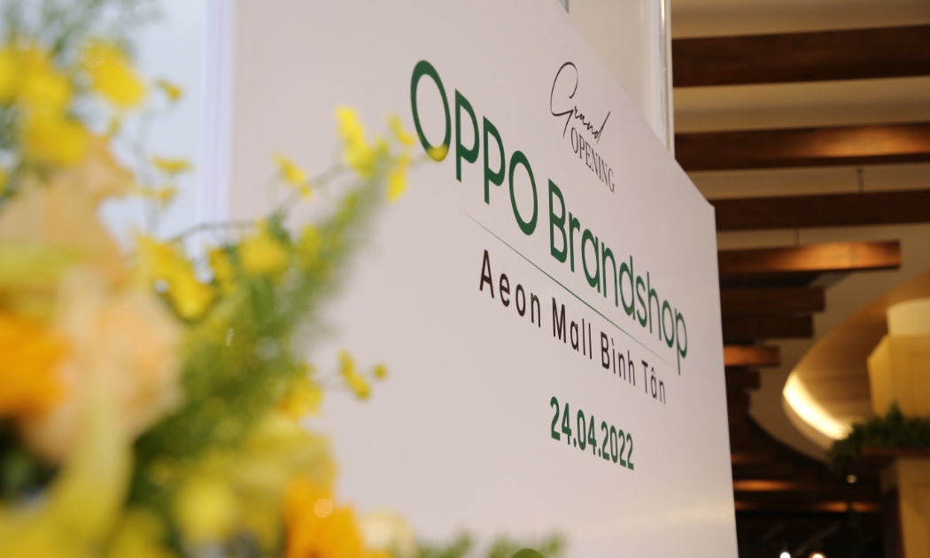 OPPO Experience Store thứ 15 chính thức khai trương tại Aeon Mall Bình Tân (Tp.HCM) vào ngày chủ nhật 24/4.