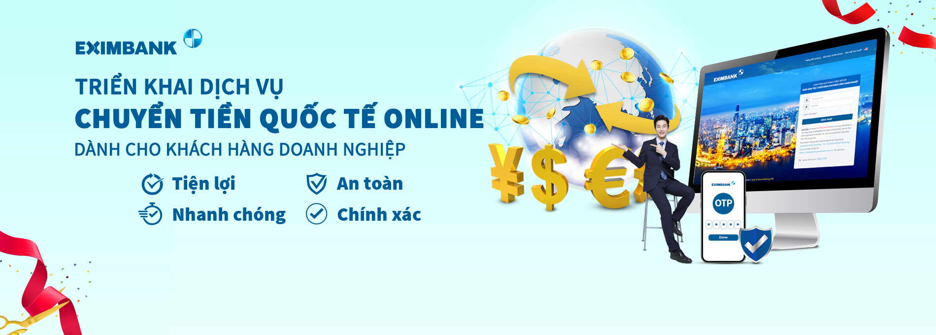 Doanh nghiệp có thể tạo lệnh mua ngoại tệ, điều chỉnh tỷ giá ngoại tệ khi sử dụng tính năng chuyển tiền quốc tế online.