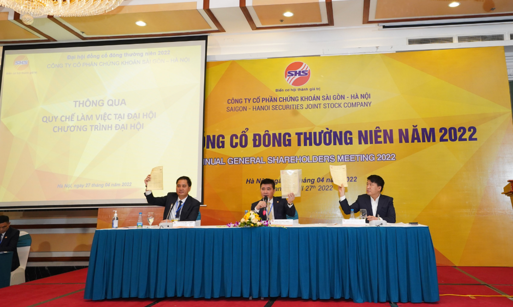Đại hội đồng cổ đông thường niên năm 2022 ngày 27/4 của Công ty chứng khoán SHS.