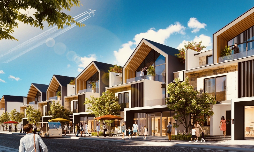 Phối cảnh dự án Retail Villa của Sun Secret Valley.