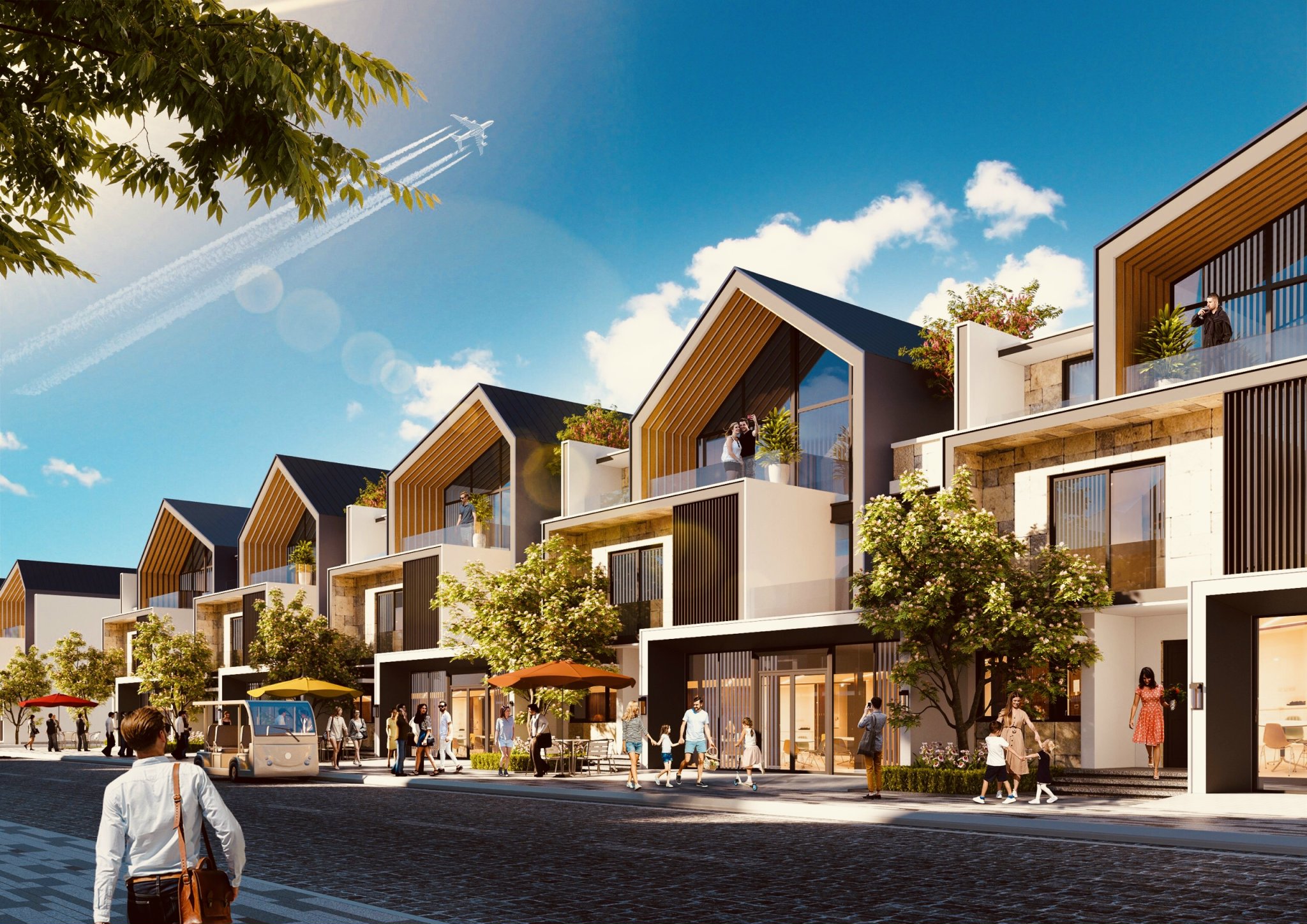 Phối cảnh dự án Retail Villa của Sun Secret Valley.