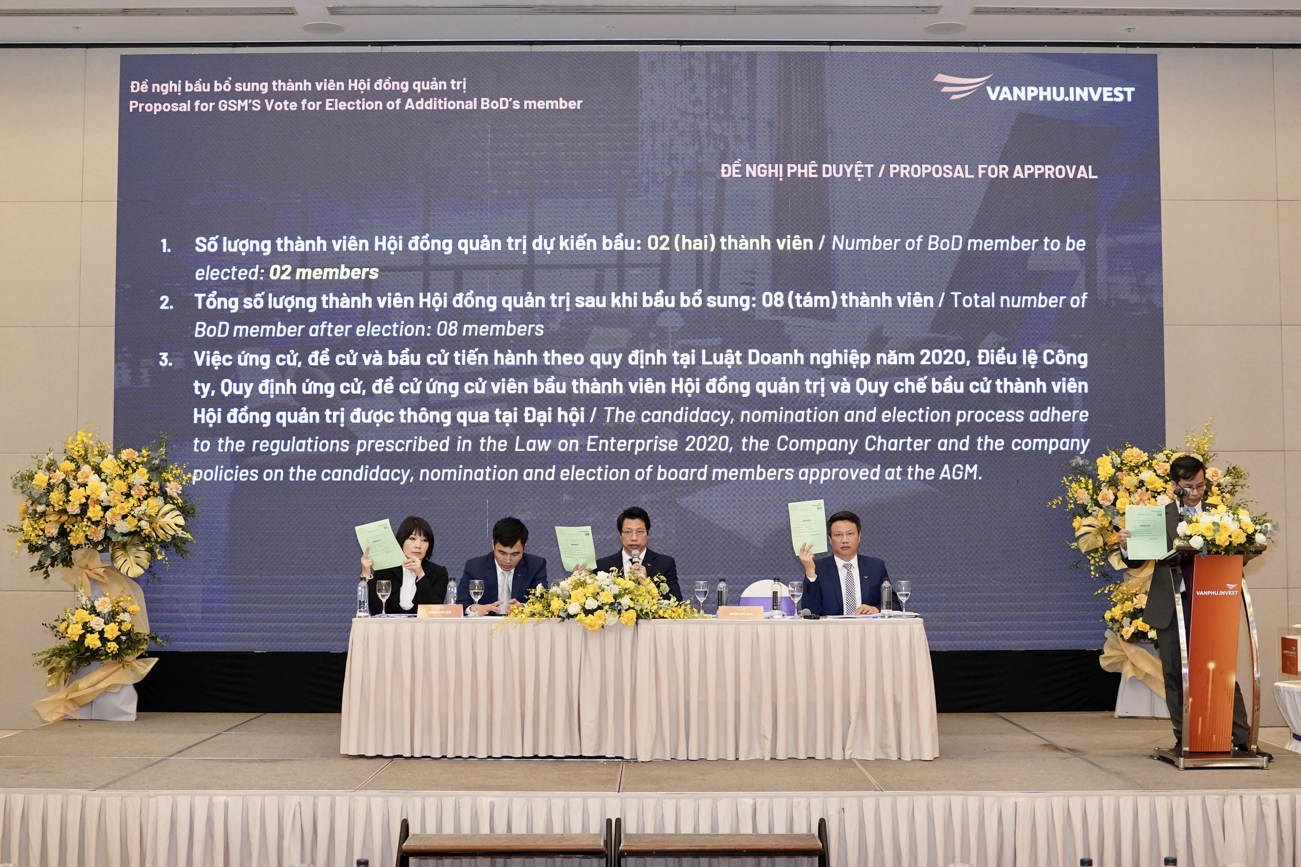 Đại hội bầu bổ sung nh&acirc;n sự th&agrave;nh vi&ecirc;n HĐQT c&ocirc;ng ty (Ảnh: VPI).