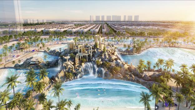 Tổ hợp công viên Biển tạo sóng nhân tạo Royal Wave Park lớn nhất Thế giới - siêu tiện ích của Vinhomes Ocean Park 2 - The Empire.