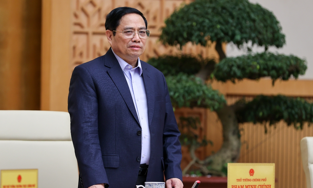 Thủ tướng Phạm Minh Chính phát biểu tại phiên họp ngày 29/4 - Ảnh: VGP