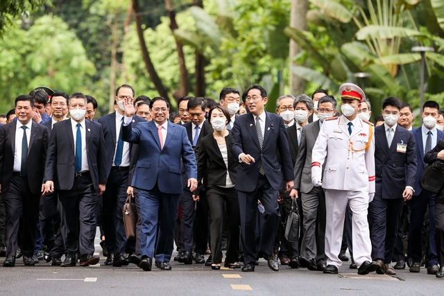 Thủ tướng Phạm Minh Chính và Thủ tướng Kishida Fumio nhất trí cao về các phương hướng và biện pháp cụ thể nhằm đưa quan hệ đối tác chiến lược bước vào giai đoạn phát triển mới - Ảnh VGP