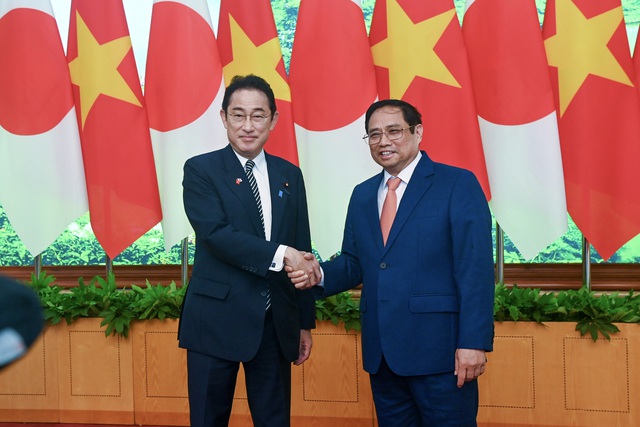 Chuyến thăm của Thủ tướng Nhật Bản diễn ra trong bối cảnh quan hệ Đối tác chiến lược sâu rộng Việt Nam - Nhật Bản đang tiếp tục phát triển tốt đẹp, hiệu quả trên nhiều lĩnh vực - Ảnh VGP
