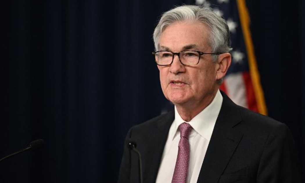 Chủ tịch Fed Jerome Powell tại cuộc họp báo ngày 4/5.