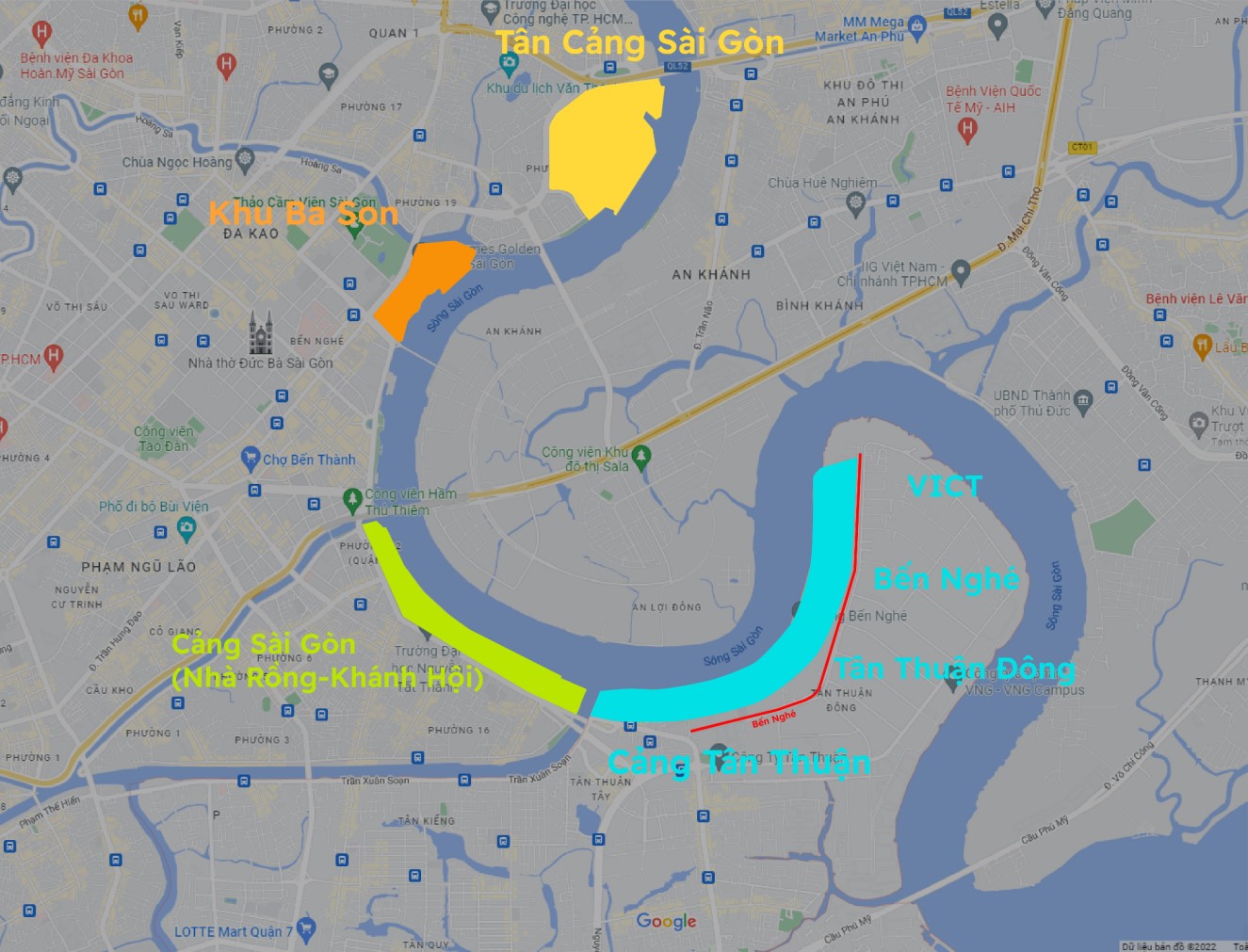 Toàn bộ cảng biển trên sông Sài Gòn sẽ di dời để thực hiện các dự án phát triển đô thị ven sông.