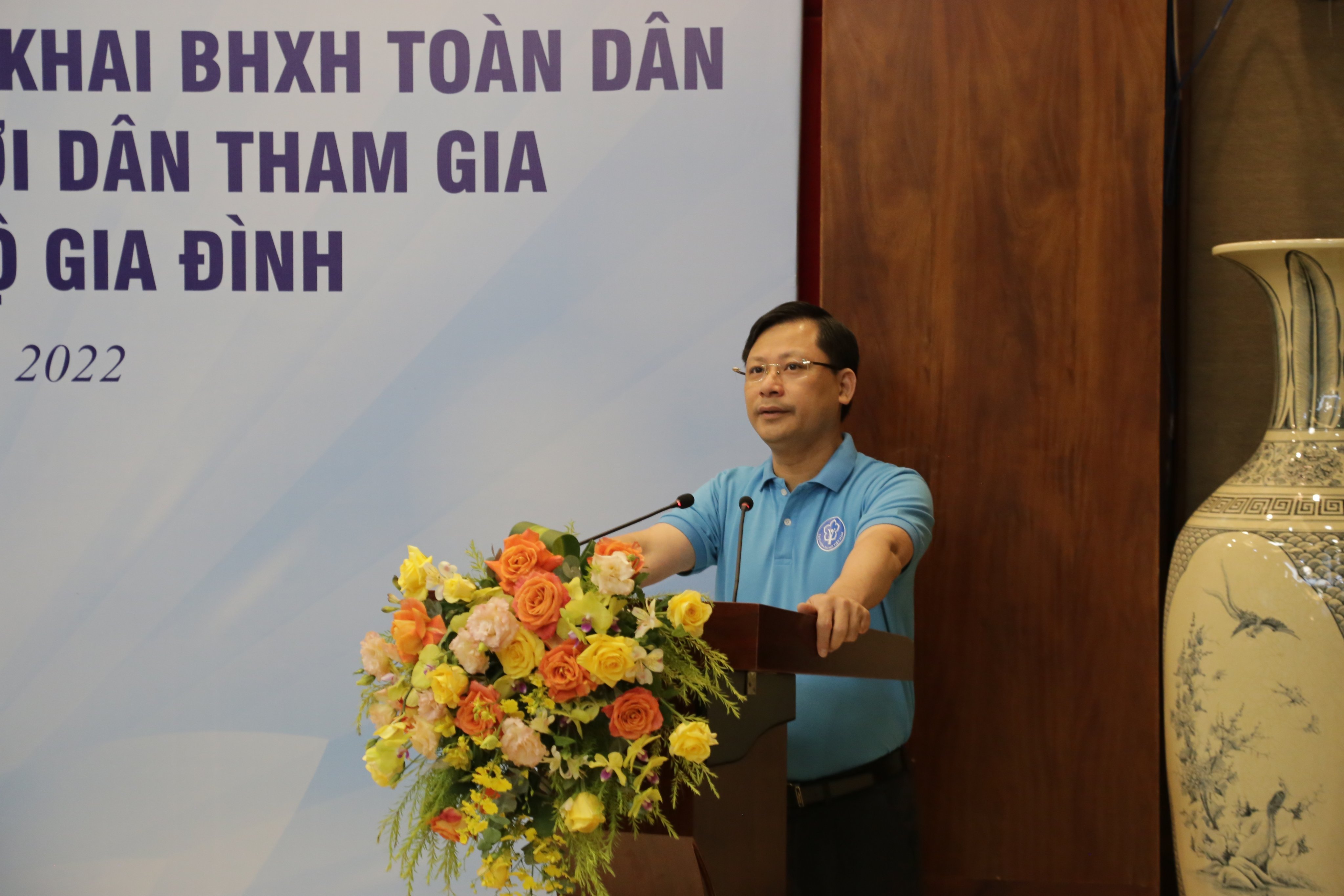 Tổng Giám đốc Bưu điện Việt Nam Chu Quang Hào. Ảnh - BHXH Việt Nam. 
