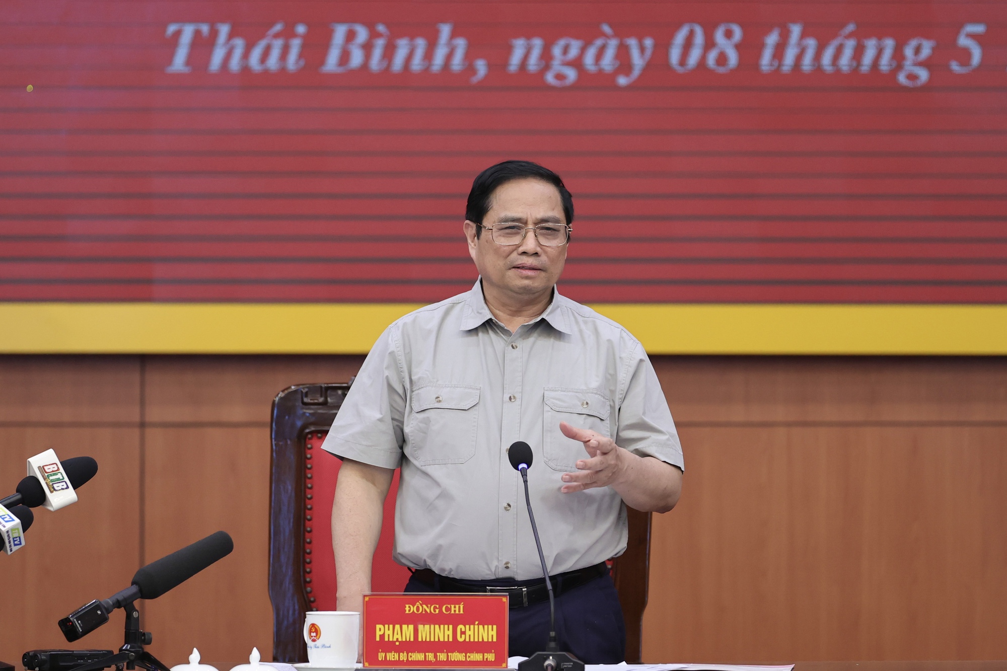 Thủ tướng Phạm Minh Chính phát biểu tại buổi làm việc - Ảnh: VGP