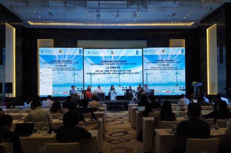 The ceremony releasing the report on the blue economy.
