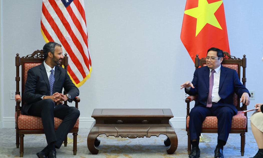 Thủ tướng Phạm Minh Chính tiếp ông Marc Allen, Giám đốc Chiến lược kiêm Phó Chủ tịch Cấp cao, Chiến lược và Phát triển Doanh nghiệp của Tập đoàn Boeing - Ảnh: VGP