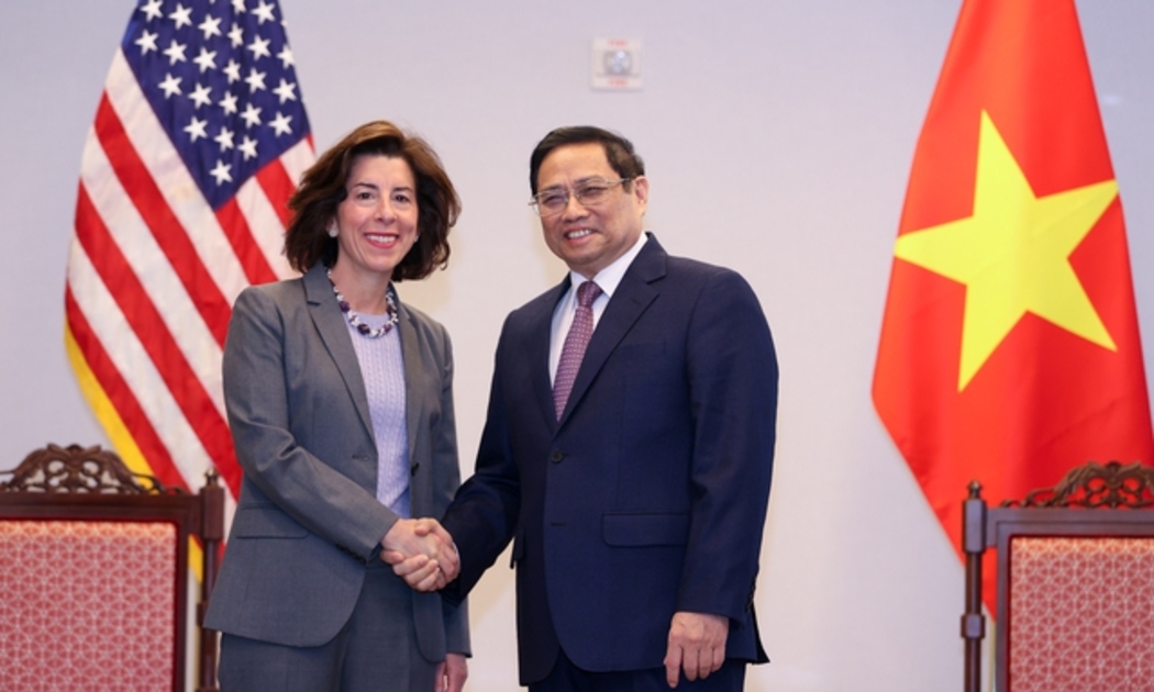 Thủ tướng Chính phủ Phạm Minh Chính tiếp Bộ trưởng Thương mại Mỹ Gina Raimondo - Ảnh: VGP