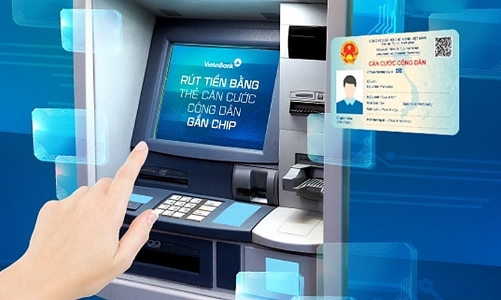 Người dân có thể rút tiền tại ATM bằng căn cước công dân gắn chip