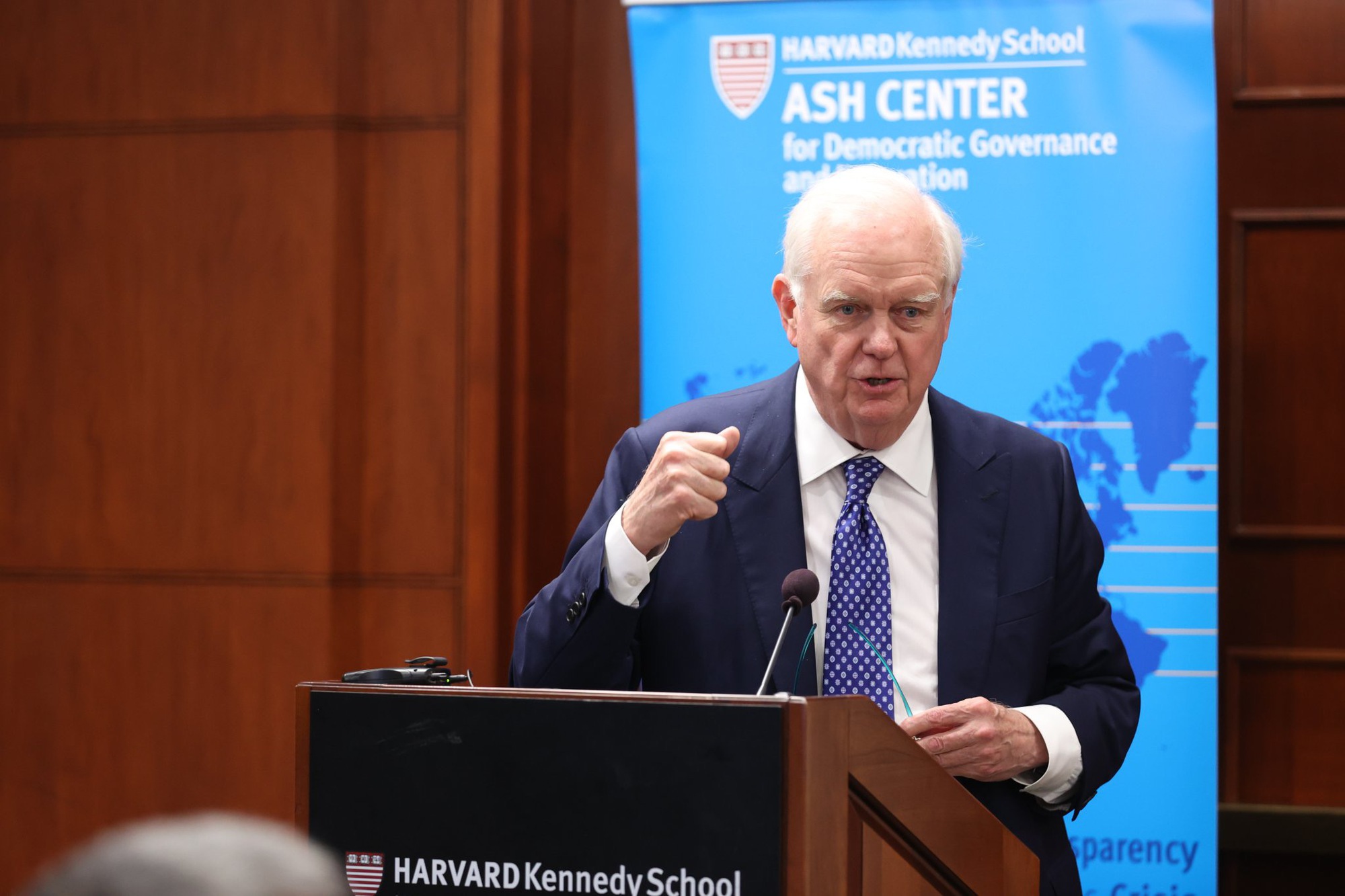 Giáo sư Thomas J. Vallely, Giám đốc Chương trình Việt Nam, Trường Harvard Kennedy. Ảnh - VGP. 