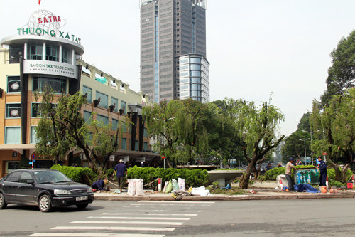 Bồn binh cây liễu trước đây. Ảnh tham khảo